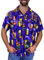 V.H.O. Funky Chemise-Hawaienne, Manche-Courte, Beerbottle, Violet, M
