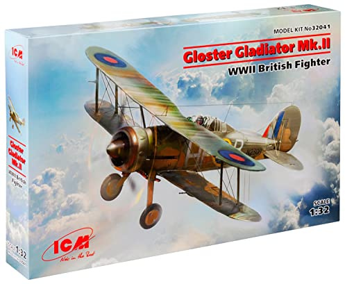 ICM ICM32041 1:32-Gloster Gladiator Mk.II, WWII British Fighter