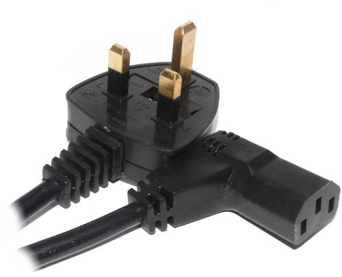 kenable Power Cord UK Plug to Right Angle IEC C13 Cable kettle lead 15m [15 metres]