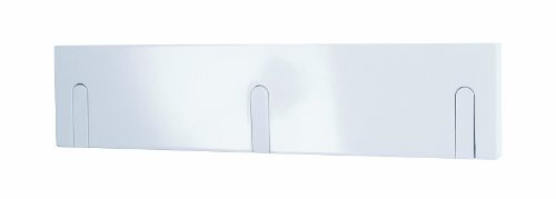 HAKU Möbel Garderobenleiste weiß, Massivholz, MDF - Maße: B 44 cm x H 10 cm x T 2 cm, Style: Industrial