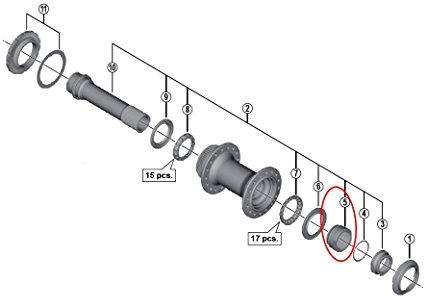 SHIMANO KONUS RECHTS HB-M618 Y-24606000