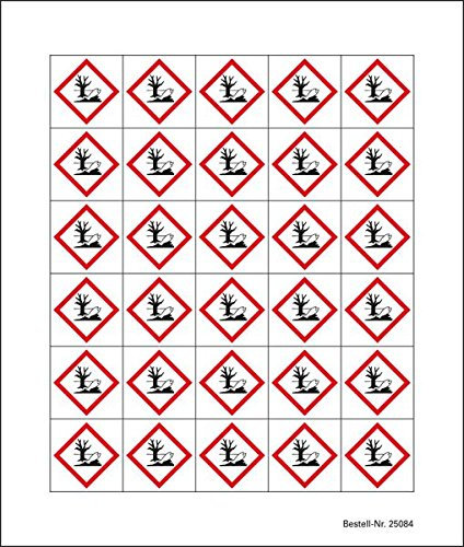 LEMAX® Minisymbole GHS 09 Gewässergefährdend, Folie, selbstklebend, 20x20mm, 30/Bogen