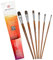 Professional Oil & Acrylic Brush Set – 6 Oil Brushes for Artists 2, 4, 6, 8, 10, & 12 with Durable Badger/Synthetic Bristles – PVC Travel Pouch, Long Birchwood Handles, No Shedding by ZenART