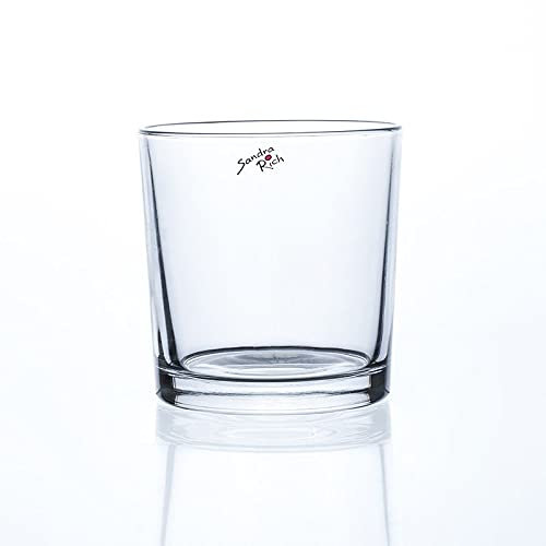 Sandra Rich 12er Set Teelichterhalter Windlicht Dekoglas CYLI H. 8,5cm D. 7,5cm