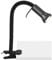 Brilliant dekorative Klemmleuchte - praktische Klammerlampe mit Flexarm ideal als Arbeits- oder Leselicht mit Schalter - aus Metall/Kunststoff in schwarz - 34cm Höhe mit Schnurzwischenschalter