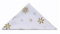 Homescapes Weihnachtliches Servietten Set 4 teilig Schneeflocken 45 x 45 cm aus 100% reiner Baumwolle, Stoffservietten weiß gold
