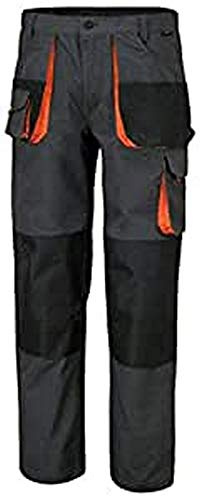 Beta 7860E XL - Pantaloni leggeri da lavoro multitasche, tessuto in poliestere e cotone. Ampie tasche porta metro anteriori con chiusura a strappo, nastro porta martello - Grigio