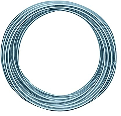 Vaessen Creative Fil Aluminium 10 m x 4 mm - Fil Métallique Ice Blue (Bleu) - Fil de Fer Souple pour Loisirs Créatifs, Perlage et Fabrication de Bijoux