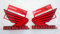 Honda Parafanghi Carburante Serbatoio Gas Serbatoio Adesivi Decalcomanie 2 x 85mm ROSSO / NERA Sinistra E Destra 100% GENUINE