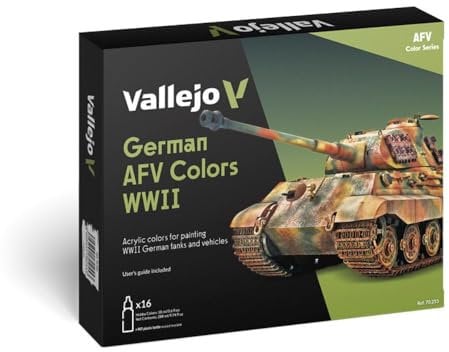 Vallejo 070107 - Farbset, Deutsche Farben, WWII, 16 x 17 ml bunt