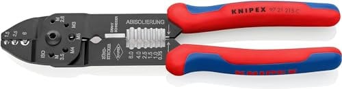 Knipex Pinza per Capicorda Verniciata Nera, Rivestiti in Materiale Bicomponente 230 Mm 97 21 215 C