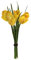 Kunstblumen, Kleiner Tulpenbund 23cm mit 7 Tulpen GELB-30
