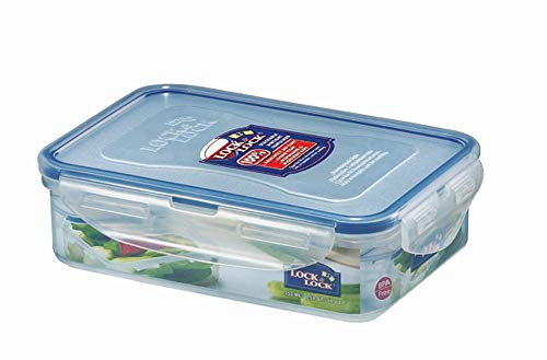 Lock & Lock Frischhaltedose, Vorratsbox, 550 ml, rechteckig, transparent, 6 Stück, 181 x 128 x 52 mm