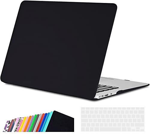 iNeseon Custodia Compatibile con 2010-2017 MacBook Air 13 Pollici (A1466 A1369), Protettiva Cover Rigida Case e Copertura Tastiera per MacBook Air 13 (32,5 x 22,7 cm), Nero
