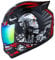 1Storm Motorcycle Bike Full FACE Helmet Mechanic Skull - Tinted Visor RED