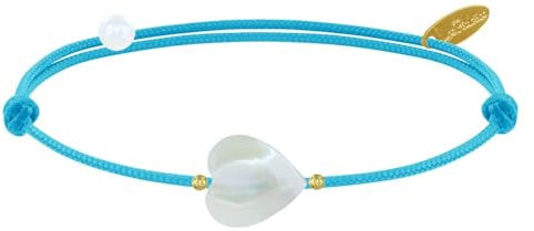 LES POULETTES BIJOUX - Bracelet Petit Coeur de Nacre - Classics - Turquoise