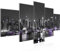 Runa Art - Bilder New York City 200 x 100 cm 5 Teilig XXL Wanddekoration Design Schwarz Weiss 601951c