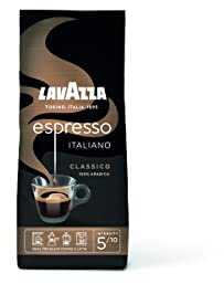 Lavazza Espresso Italiano, 100 % Arabica Medium Roast Coffee Beans, Pack of 250g