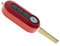 Guscio chiave telecomando di colore rosso per Fiat 500, Grande Punto, Punto Evo