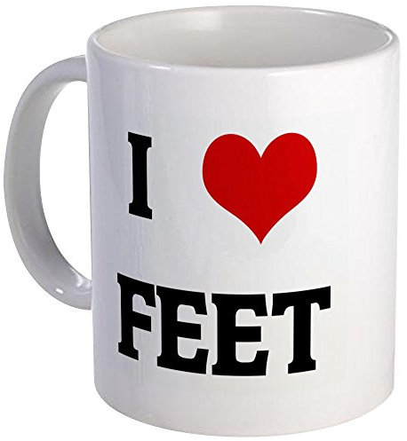 CafePress I Love FEET Mug 11 oz (325 ml) Ceramic Coffee Mug