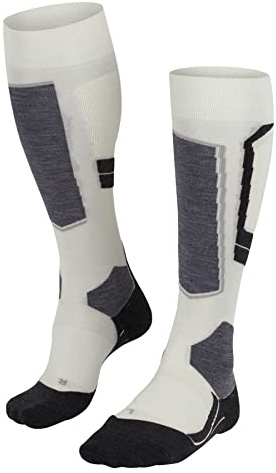 FALKE Women's SK4 Ski Socks Light Cushioning Anti Blister Thin Breathable Quick-Drying Climate-Regulating Odour-Neutralising Wool Functional Yarn 1 Pair