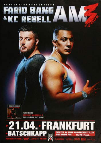 Farid Bang - Asphalt Massaka, Frankfurt 2015 » Konzertplakat/Premium Poster | Live Konzert Veranstaltung | DIN A1 «