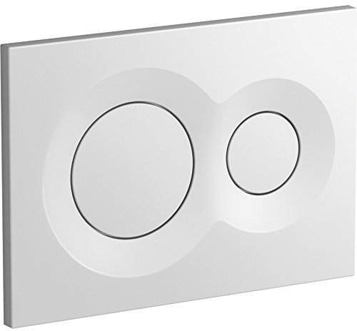 Kohler K-75890-0 Lynk Flush Actuator Plate for 2 in. x 4 in. in-Wall Tank and Carrier System, White