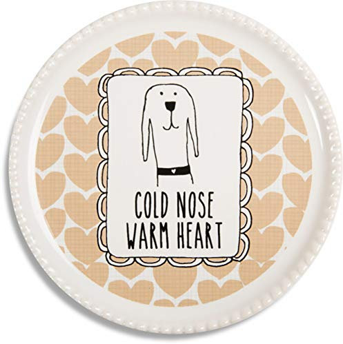 Pavilion Gift Company 78114 Keramik-Untersetzer mit Aufschrift „It‘s Cats & Dogs“, Beige