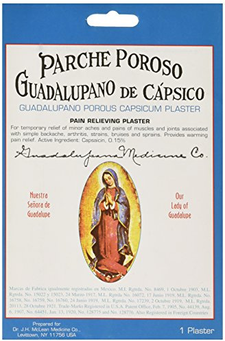 Guadalupano Porous Capsicum Medicated External Pain Relieving Plaster, 4.5 X 7