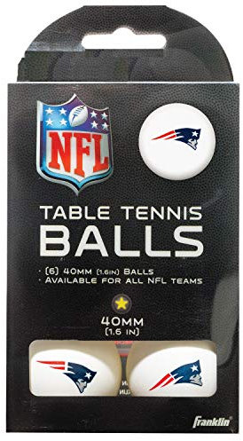 Franklin Sports New England Patriots Tischtennisbälle – NFL Team Tischtennisbälle – offizielle Team-Logos und Farben – lustiges NFL-Spielzimmer-Zubehör