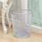 Metal Mesh Waste Paper Bin Lightweight Silver
