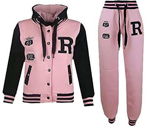 A2Z 4 Kids Unisex Mädchen Jungen Baseball Trainingsanzug R Mode Fuchs - T.S Baseball FOX Baby Pink 13