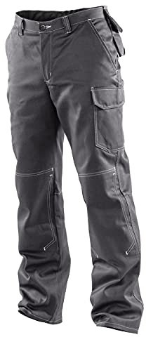 KÜBLER Workwear KÜBLER ORGANIQ Arbeitshose anthrazit, Größe 50, Herren-Arbeitshose aus Baumwolle, Arbeitshose mit Knieschutztaschen nach EN 14404, Bequeme Arbeitshose