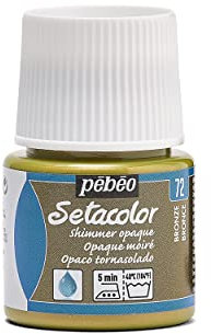 Pébéo 295072 Setacolor Opaque 1 Flacon Bronze Moiré 45 ML, Or