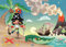Kinder-Tapete – Pirat und Papagei Piraten – Wandbild Kinderzimmer Dekoration 254 x 183 cm