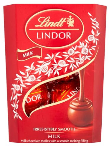 Lindt Lindor Milk Chocolate Truffles Box Small | 3 balls | 37g | Chocolate Truffles with a Smooth Melting Filling | Gift Present for Him and Her |