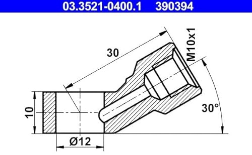 ATE Ringstutzen, Rohrleitung 03.3521-0400.1