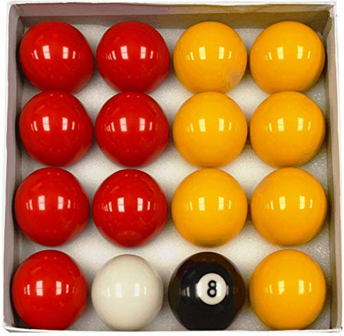 Homegames Pool Table Balls Pub RED & YELLOW 2 UK Competition Set