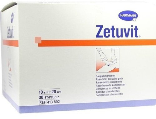 ZETUVIT Saugkompresse unsteril 10x20 cm 30 St
