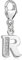 Materia Buchstabe R Anhänger Silber 925 mit 3 Zirkonia - Alphabet Charms C68