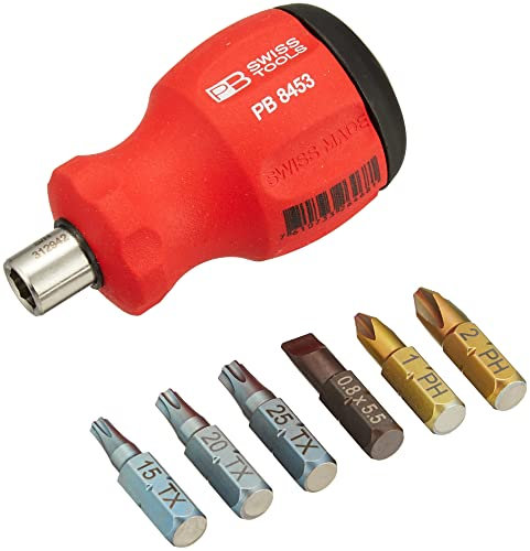 PB Swiss Tools PB 8453 Cacciavite multi-bit Cacciavite multifunzione Cacciavite manuale/set - cacciaviti manuali e set (rosso)