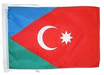 AZ FLAG - Flagge Aserbaidschaner - 45x30 cm Mit Kordel - Aserbaidschanische Türken Fahne 30 x 45 Cm - Flaggen