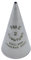 PME ST2 Bocchetta Decorativa Professionale, Acciaio Inossidabile, Argento, 1.72 x 1.72 x 3.5 cm