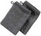 Möve Waschhandschuh 2er-Pack Quadretti Walk-Frottier Graphit Größe 15x20 cm