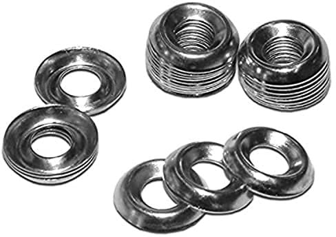Merriway BH01972 (100 Pcs) NP Surface Cup Finishing Washer for No. 8 Screws, Nickel Plated - Pack of 100 Pieces