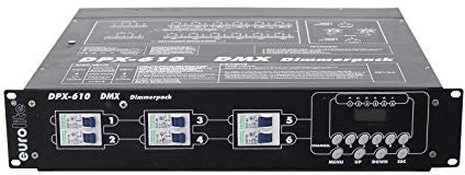 EUROLITE DPX-610 DMX Dimmerpack | 6 x 10A-Dimmer für DMX und analoge Steuersignale, Anschluss über Klemmen