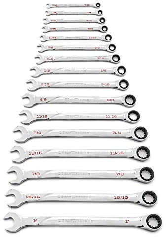 GEARWRENCH 16 Pc. 120XP Universal Spline XL Ratcheting Combination Wrench Set, SAE - 86451