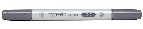 COPIC Ciao Coloured Marker Pen - (C-7) Cool Gray No.7, For Art & Crafts, Colouring, Graphics, Highlighter, Design, Anime, Professional & Beginners, Art Supplies & Colouring Books