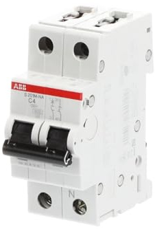 ABB Stotz S&J Disjoncteur automatique S201M-C4NA 10kA 4A C 1p+N (2p) Système pro M compact Disjoncteur 4016779550109