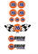 World of Colour Part 2 - 1x Set 76 Gasoline Oldschool/Tuning/US Car/V8/Rockabilly/Hot Rod Vinyl Sticker, Orange, Metall, Kunststoff, Glas, Vintage, Hot Rod, Flocke